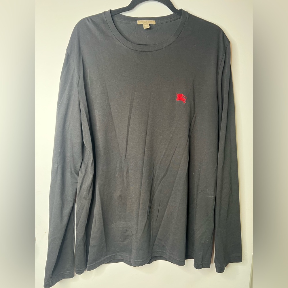 Burberry black long sleeve t-shirt, size xl